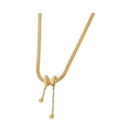 Designs & You Gold Plated Butterfly Pendant (Golden) - Image 10