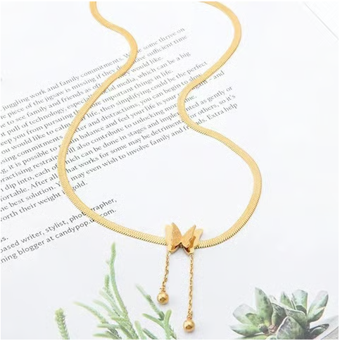 Designs & You Gold Plated Butterfly Pendant (Golden) - Image 4