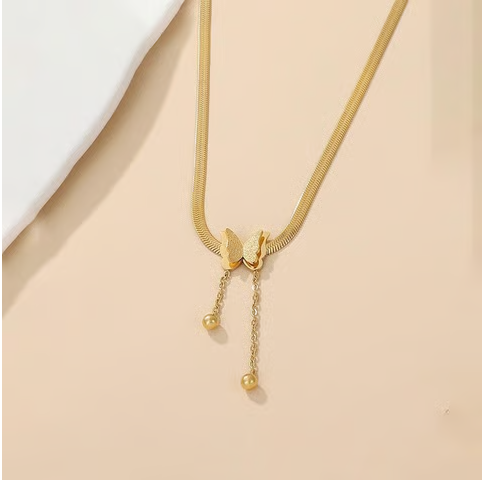 Designs & You Gold Plated Butterfly Pendant (Golden) - Image 7