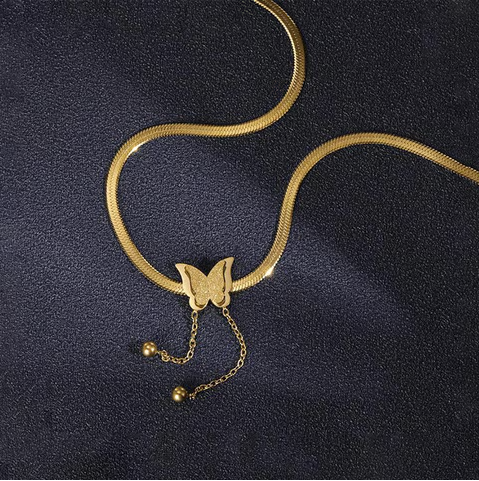 Designs & You Gold Plated Butterfly Pendant (Golden) - Image 8