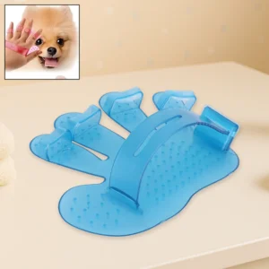 Rubber Pet Cleaning Massaging Grooming Glove Brush (6 Pcs)