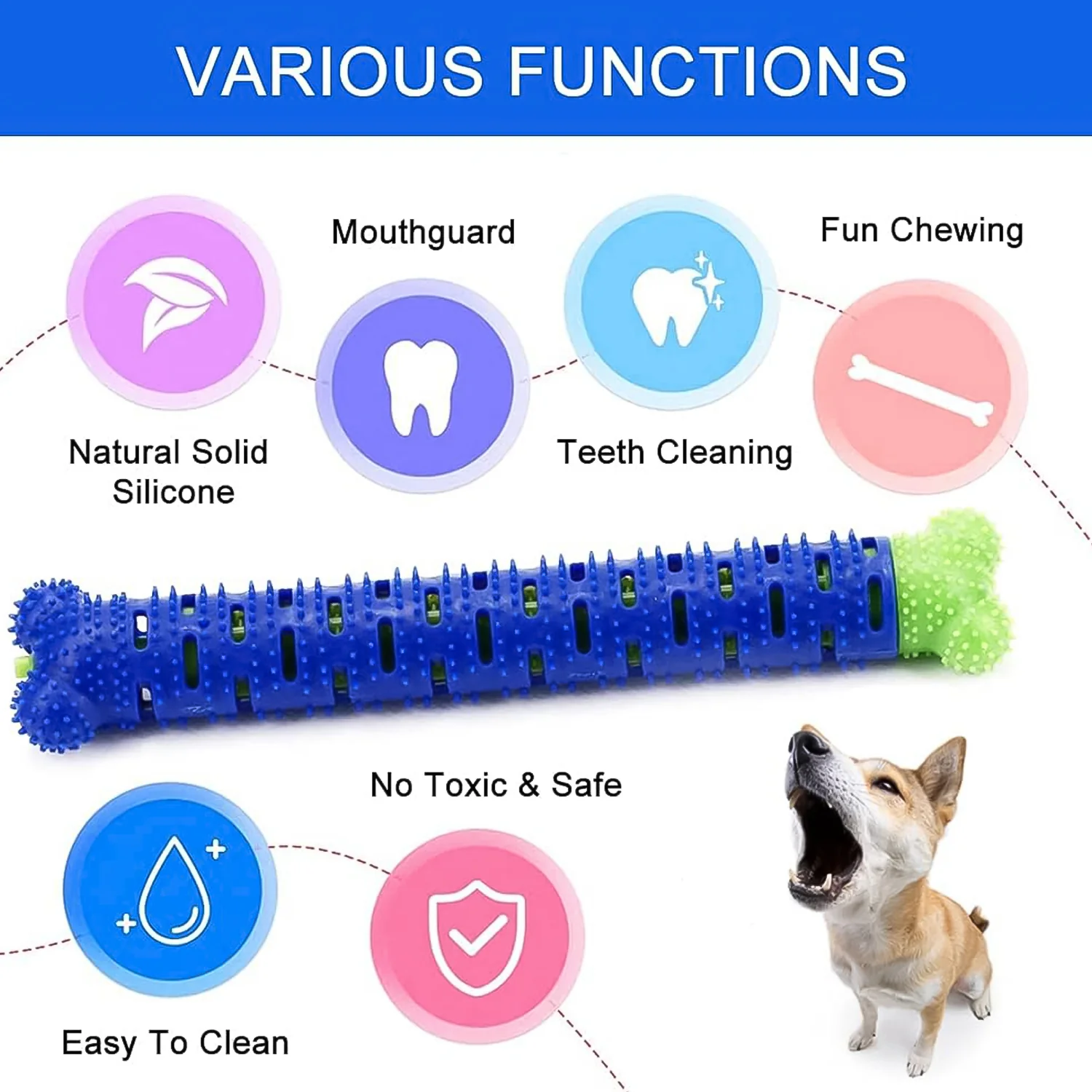 Dog Tooth Brush, Puppy Chew Toothbrush Stick Teeth Cleaning Dental Toys (1 Pc) - Image 6