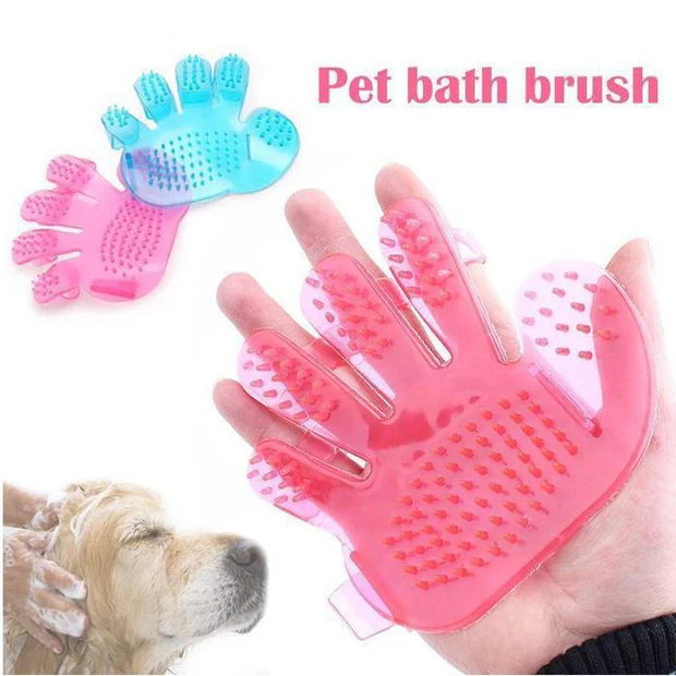 Rubber Pet Cleaning Massaging Grooming Glove Brush (6 Pcs) - Image 2