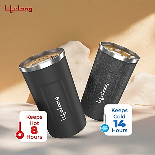 Lifelong Vacuum Insulated Travel Coffee Mug - Temperature Display, 8 Hours Hot &14 Hours Cold, Black, 500 ml - Image 4