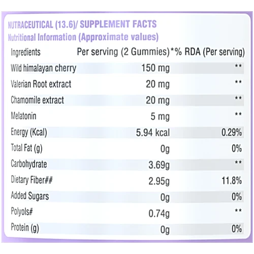 Nutriburst Mango Flavoured Serene Sleep Gummies, 30 pcs - Image 5