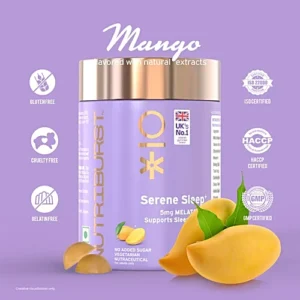 Nutriburst Mango Flavoured Serene Sleep Gummies, 30 pcs