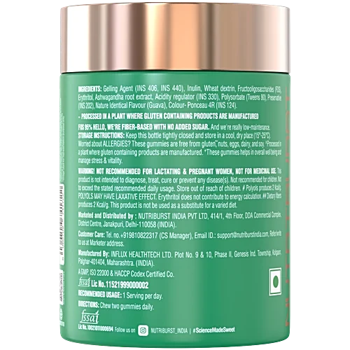 Nutriburst Guava Flavoured Ashwagandha Max Gummies, 30 pcs - Image 9