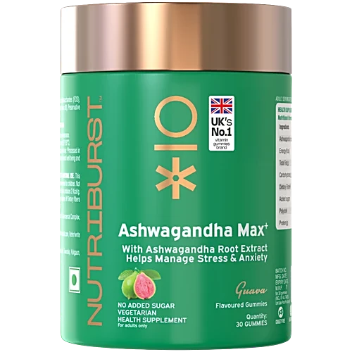 Nutriburst Guava Flavoured Ashwagandha Max Gummies, 30 pcs - Image 2