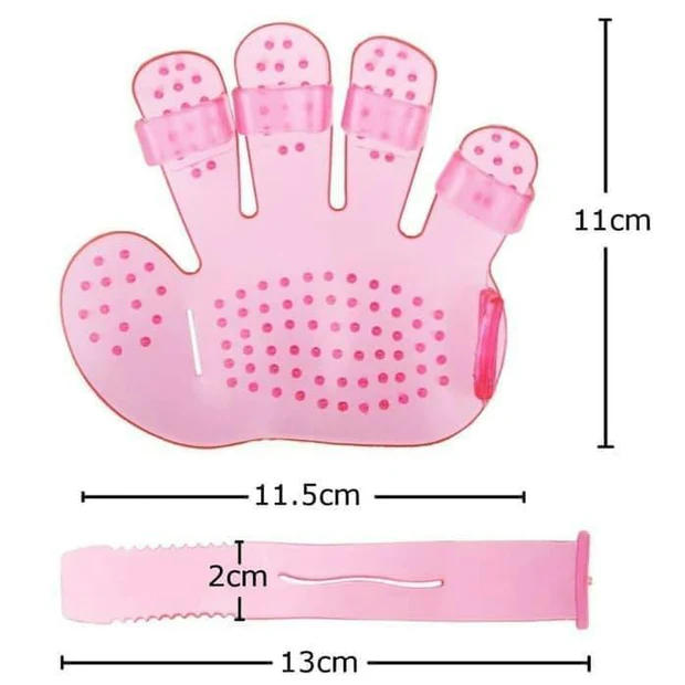 Rubber Pet Cleaning Massaging Grooming Glove Brush (6 Pcs) - Image 4
