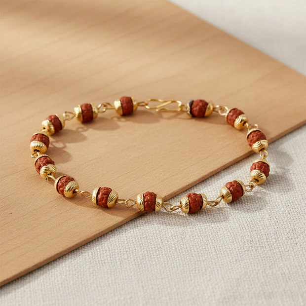 Rudraksha Bead Bracelet for Spiritual Daily Wear - Image 3
