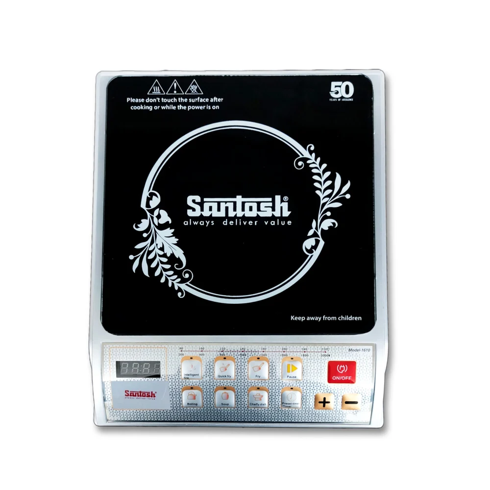 2000 Watt Santosh Induction Cooktop IC 1510-1610, Micro Controlled Button